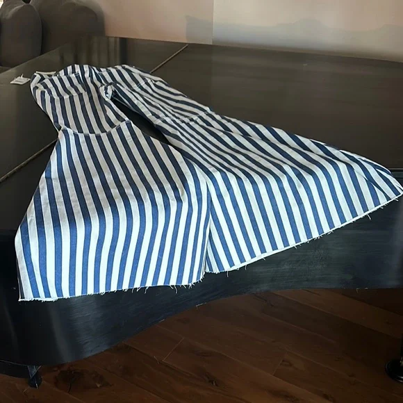 We the free Striped Flare Pants in Blue and White - Picture 8 of 8